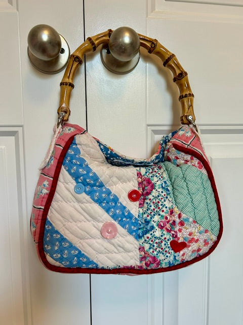 Diana bag coral pink stripe